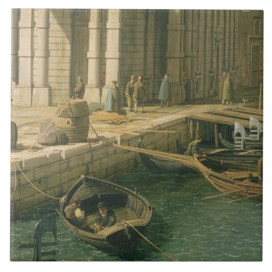 大運河への入口: 西に、c.1738-見ます タイル (正面)