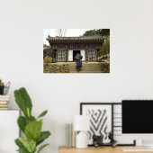 大邱韓国・宮城山の僧侶 ポスター (ホームオフィス)