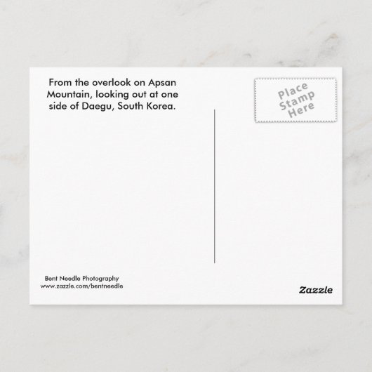 大邱（韓国） ポストカード (裏面)