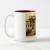 大都会の美術館、ニューヨークのヴィンテージ ツートーンマグカップ (左)