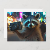 大都市にカメラを持ったかわいいルーン ポストカード (正面/裏面)