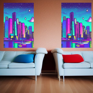 大都市の夜   AIアートポスター ポスター