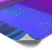 大都市の夜 | AIアートポスター ポスター (角)