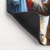 大都市の若い女性ショッピング マウスパッド (コーナー)