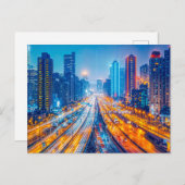 大都市スカイラインを抜ける道路 シーズンポストカード (正面/裏面)