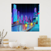 大都市夜景パノラマアートポスター ポスター (キッチン)