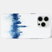 大都市建築パノラマ（青） Case-Mate iPhoneケース (裏面 (横))