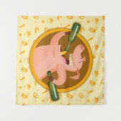 大酒を飲む タペストリー (正面(横))