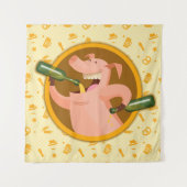 大酒を飲む タペストリー (正面)