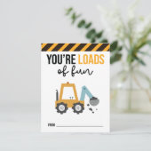 大量のおもしろいキッズ建築バレンタインカード サンキューカード (スタンド正面)