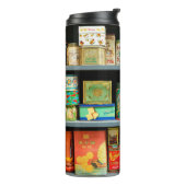 大量のカラフルヴィンテージ缶が表示される タンブラー (回転左)