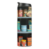 大量のカラフルヴィンテージ缶が表示される タンブラー (回転右)