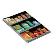 大量のカラフルヴィンテージ缶が表示される ノートブック (右側)