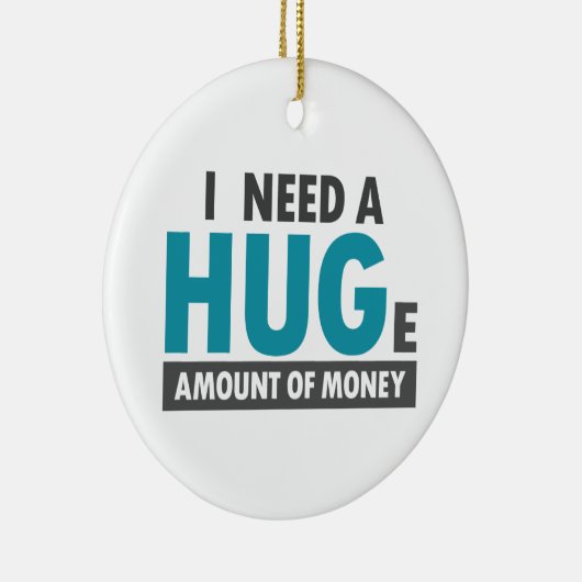 大量のハグおもしろいオフィスの同僚が必要だ セラミックオーナメント (右)