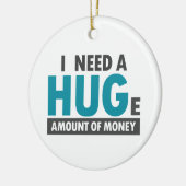 大量のハグおもしろいオフィスの同僚が必要だ セラミックオーナメント (左)