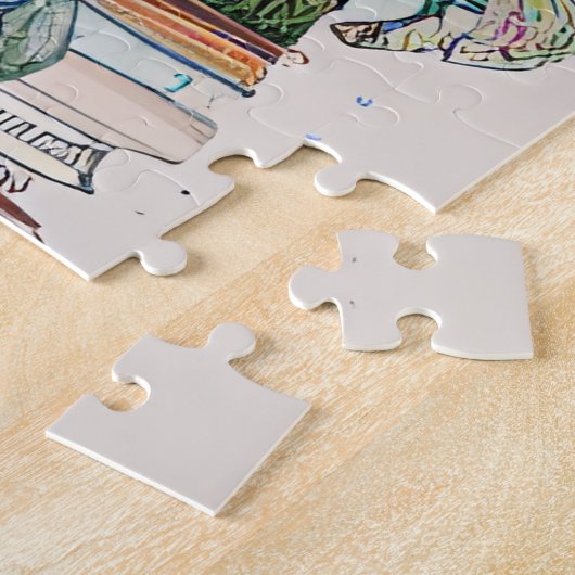 大量の帳簿 ジグソーパズル (側面)