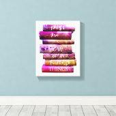 大量の本お気に入りの物 キャンバスプリント (インサイチュ (ウッドフロア))