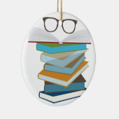 大量の本 セラミックオーナメント (右)