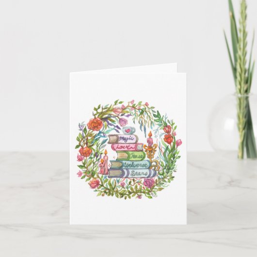 大量の本 ノートカード (正面)