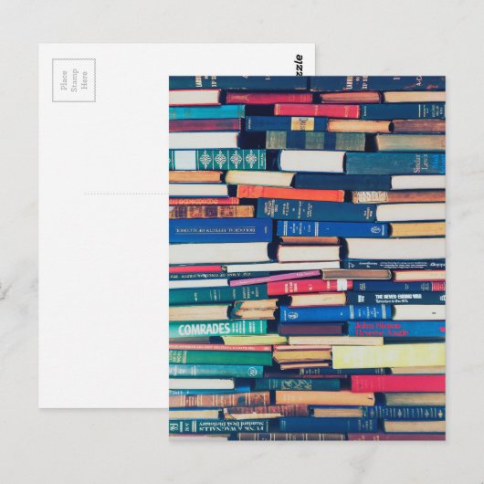 大量の本 ポストカード (正面/裏面)