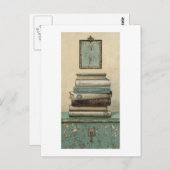 大量の本 ポストカード (正面/裏面)