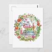 大量の本 ポストカード (正面/裏面)