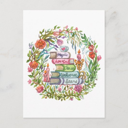 大量の本 ポストカード (正面)