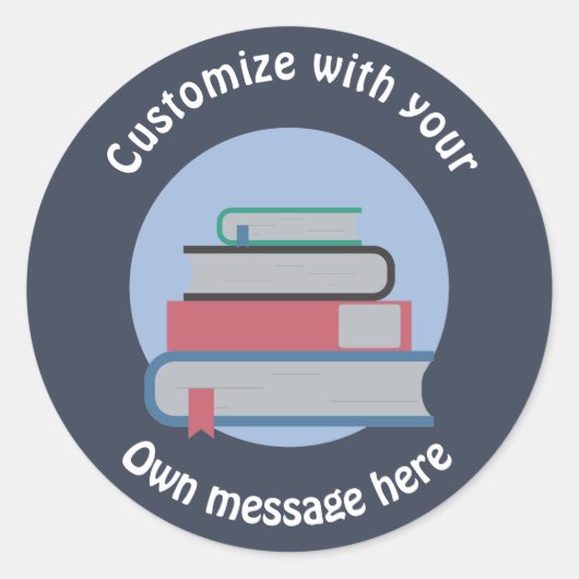 大量の本 ラウンドシール (正面)