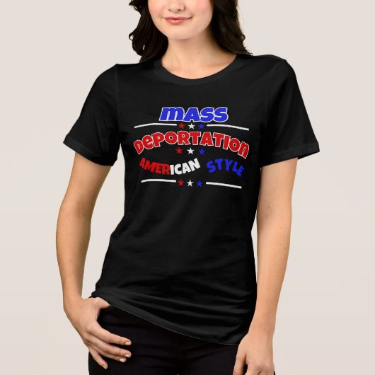 大量国外追放:アメリカスタイル トライブレンドTシャツ (正面)