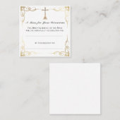 大量意図カード – カトリック祈りの言葉の贈り物 スクエア名刺 (正面/裏面)