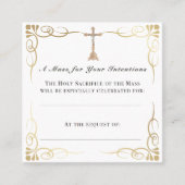 大量意図カード – カトリック祈りの言葉の贈り物 スクエア名刺 (正面)