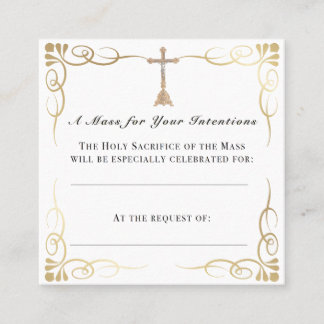 大量意図カード – カトリック祈りの言葉の贈り物 スクエア名刺