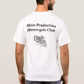 大量生産のオートバイクラブTシャツ Tシャツ (裏面)