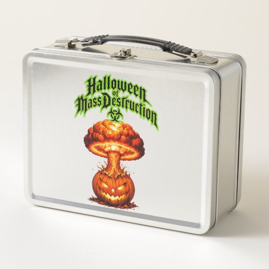 大量破壊のハロウィン 有毒ジャック・オ・ランタン メタルランチボックス (正面)