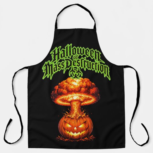 大量破壊ハロウィン 核ジャックオランタン エプロン (正面)