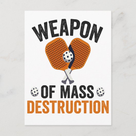 大量破壊兵器 面白い ピックルボール スポーツ ポストカード (正面)