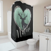 大金のシカ"自然"が付いている霧深い森林 シャワーカーテン (インサイチュ)