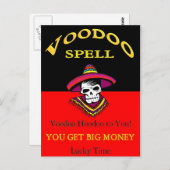 大金を引き寄せるブードゥー呪文 ポストカード (正面/裏面)