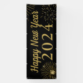 大金ゴールドブラック2025年新年おめでとう 横断幕 (縦)