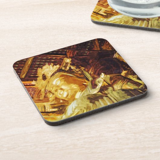 大金ゴールド像京都日本抽象芸術 コースター (左側)