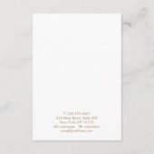 大金ゴールド水色抽象芸術イヤリングディスプレイ エンクロージャーカード (裏面)