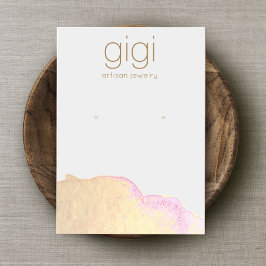 大金ゴールド水色抽象芸術イヤリングディスプレイ エンクロージャーカード