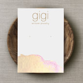 大金ゴールド水色抽象芸術イヤリングディスプレイ エンクロージャーカード