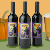 大釜で泡立てる魔法使い ワインラベル