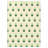 大釜と泡立つ緑の醸造ハロウィーン クリップボード (裏面)