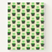 大釜と泡立つ緑の醸造ハロウィーン ノートブック (裏面)