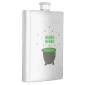 大釜と泡立つ緑の醸造ハロウィーン フラスク (右)