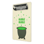 大釜と泡立つ緑の醸造ハロウィーン ミニクリップボード (アングル2)