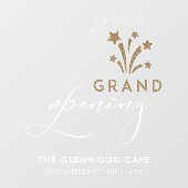 大開きの花火スター・金ゴールド来ズ・スーン・ホワイト ウィンドウサイン (シート)