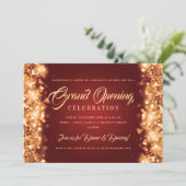 大開フォーマル企業の口金ゴールド赤灯 招待状 (スタンド正面)